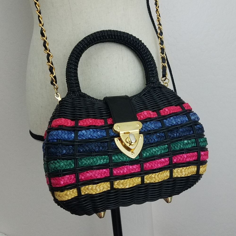 Woven Chain Crossbody Bag